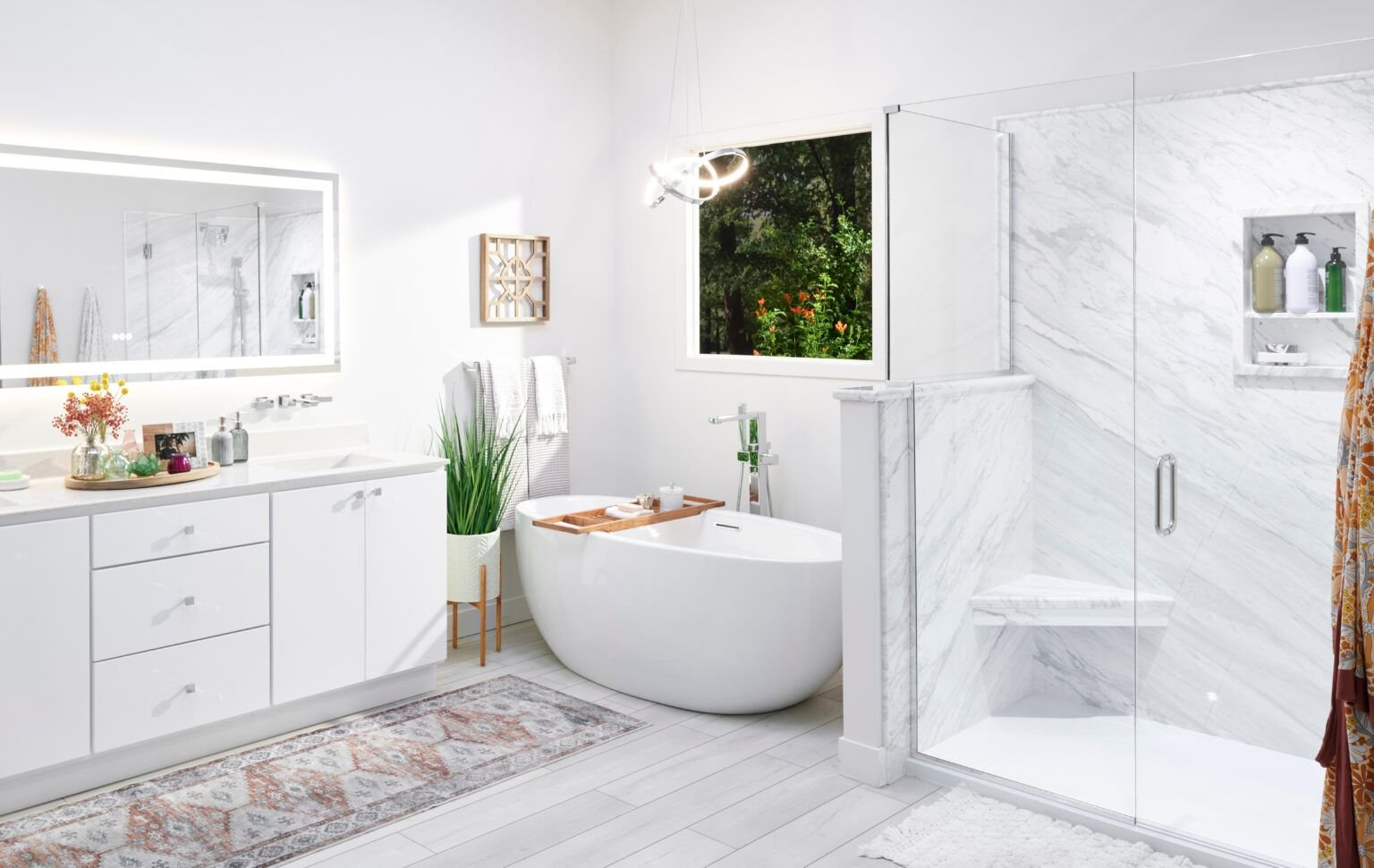 Bathroom after remodel by Luxora AI